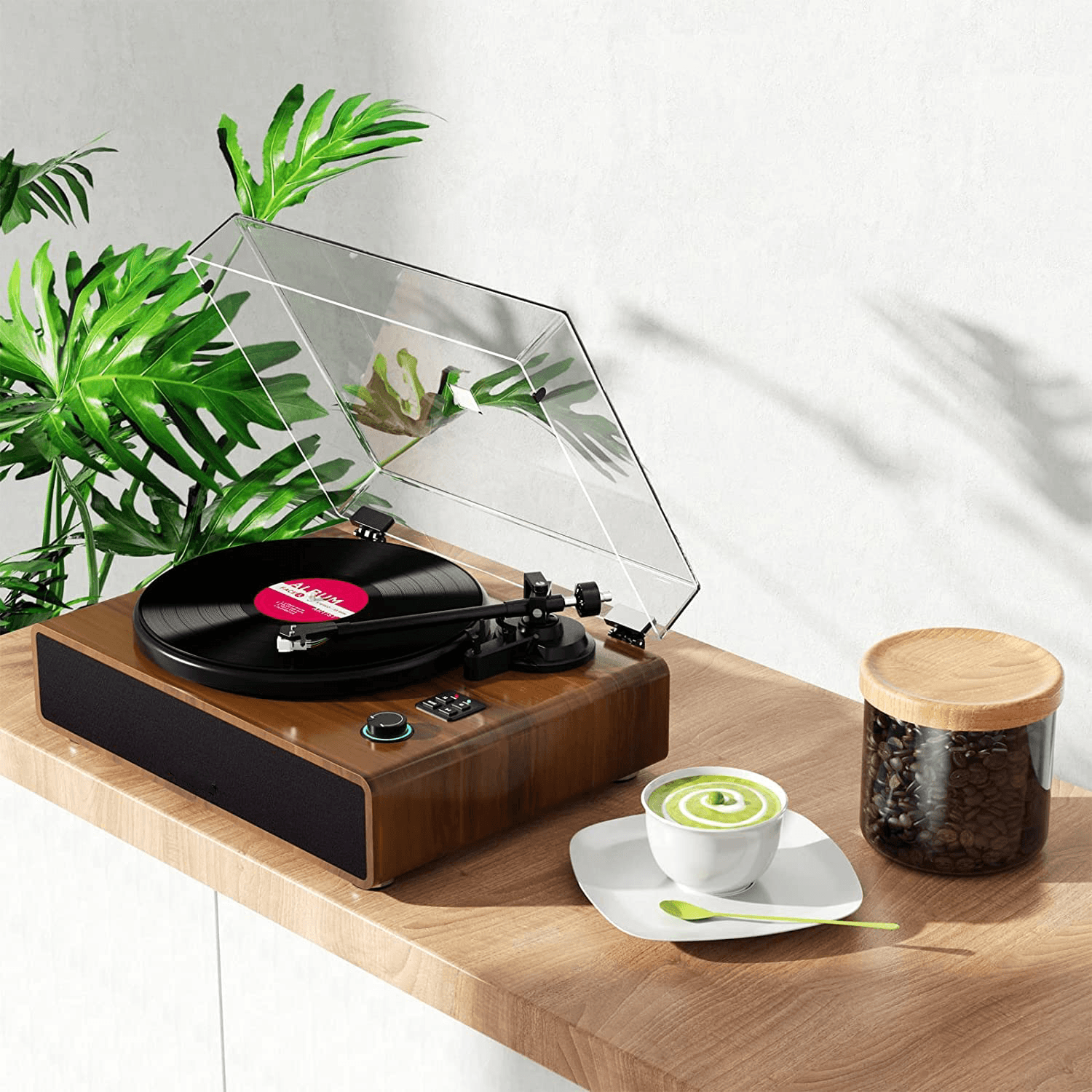 Vinyl Record Player, Bluetooth Record Player
