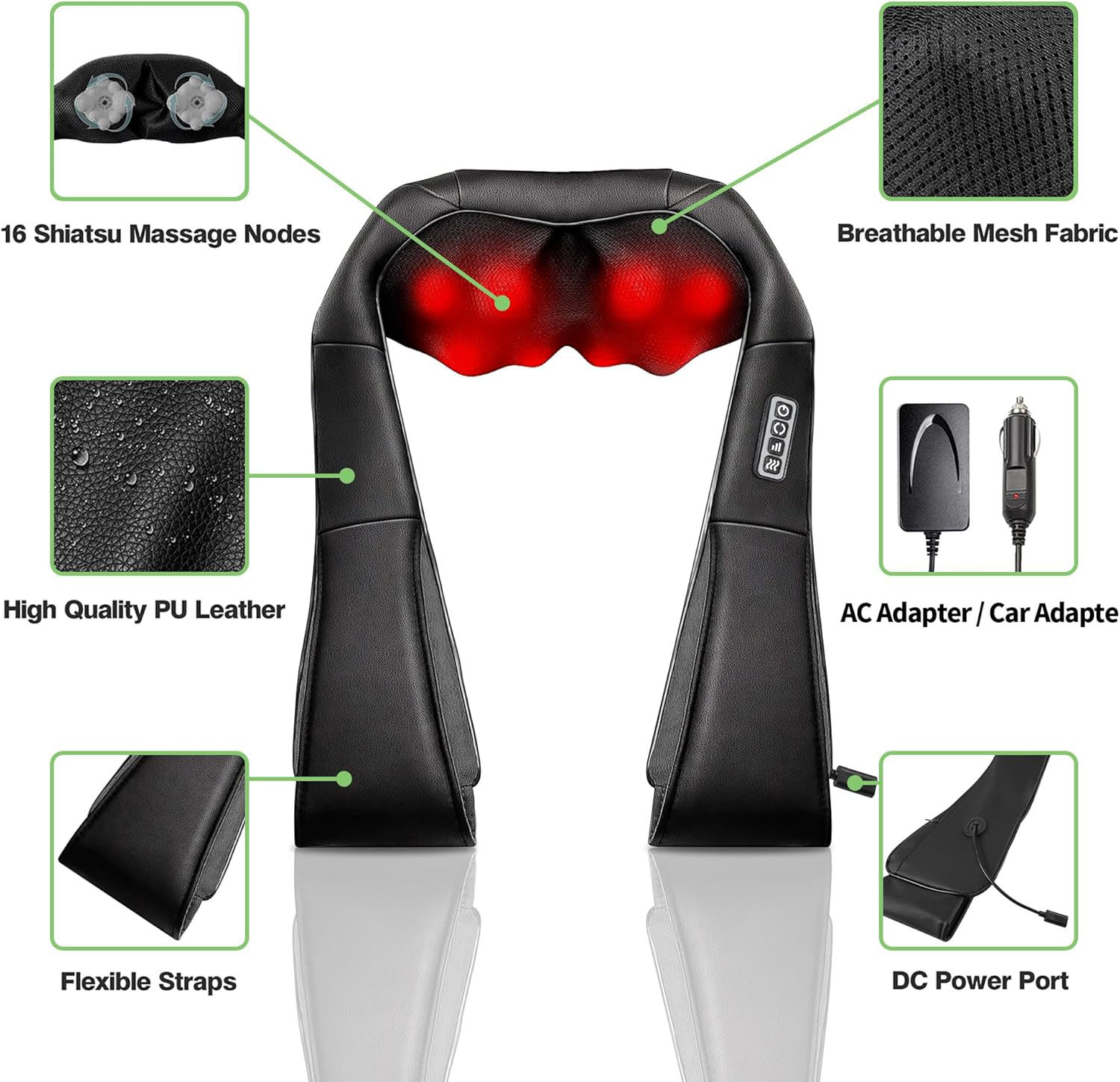 Electric Deep Tissue 3D Kneading Massager with Heat
