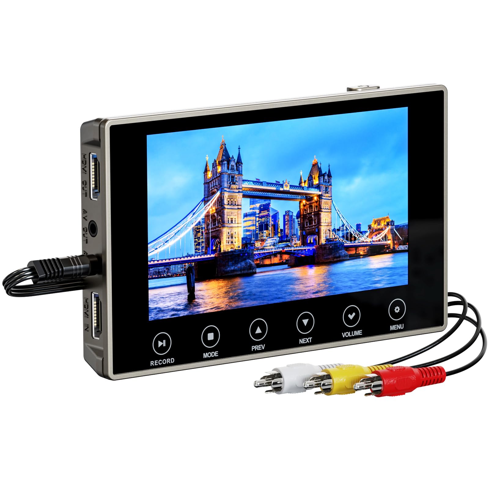 VHS to Digital Converter 3.0, 5" Large Screen Video to Digital Converter, 4K HD Convert VCR HI8 8MM Tapes VHS Player DVD Camcorder Mini DV Cassette Tape Analog to Digital