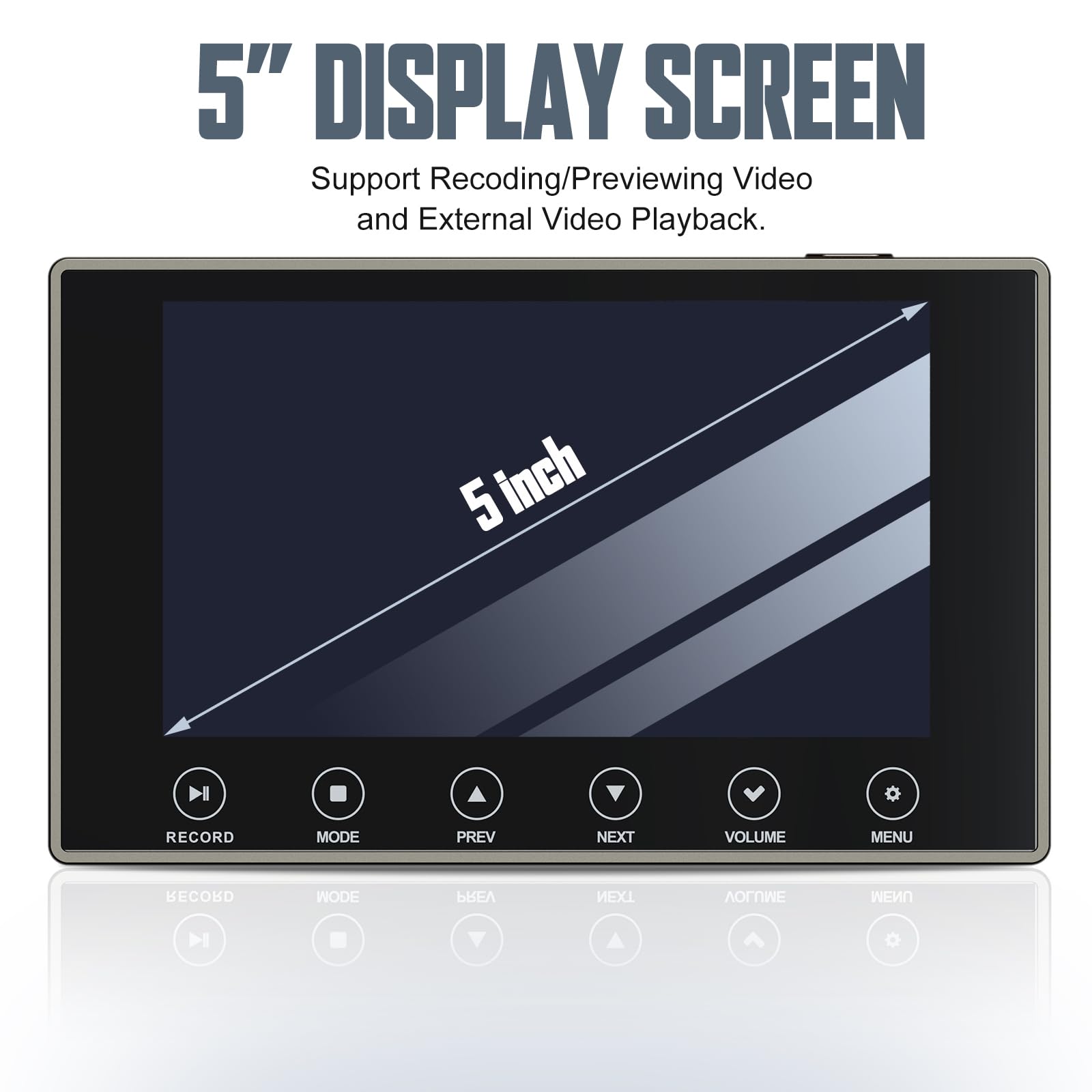 VHS to Digital Converter 3.0, 5" Large Screen Video to Digital Converter, 4K HD Convert VCR HI8 8MM Tapes VHS Player DVD Camcorder Mini DV Cassette Tape Analog to Digital