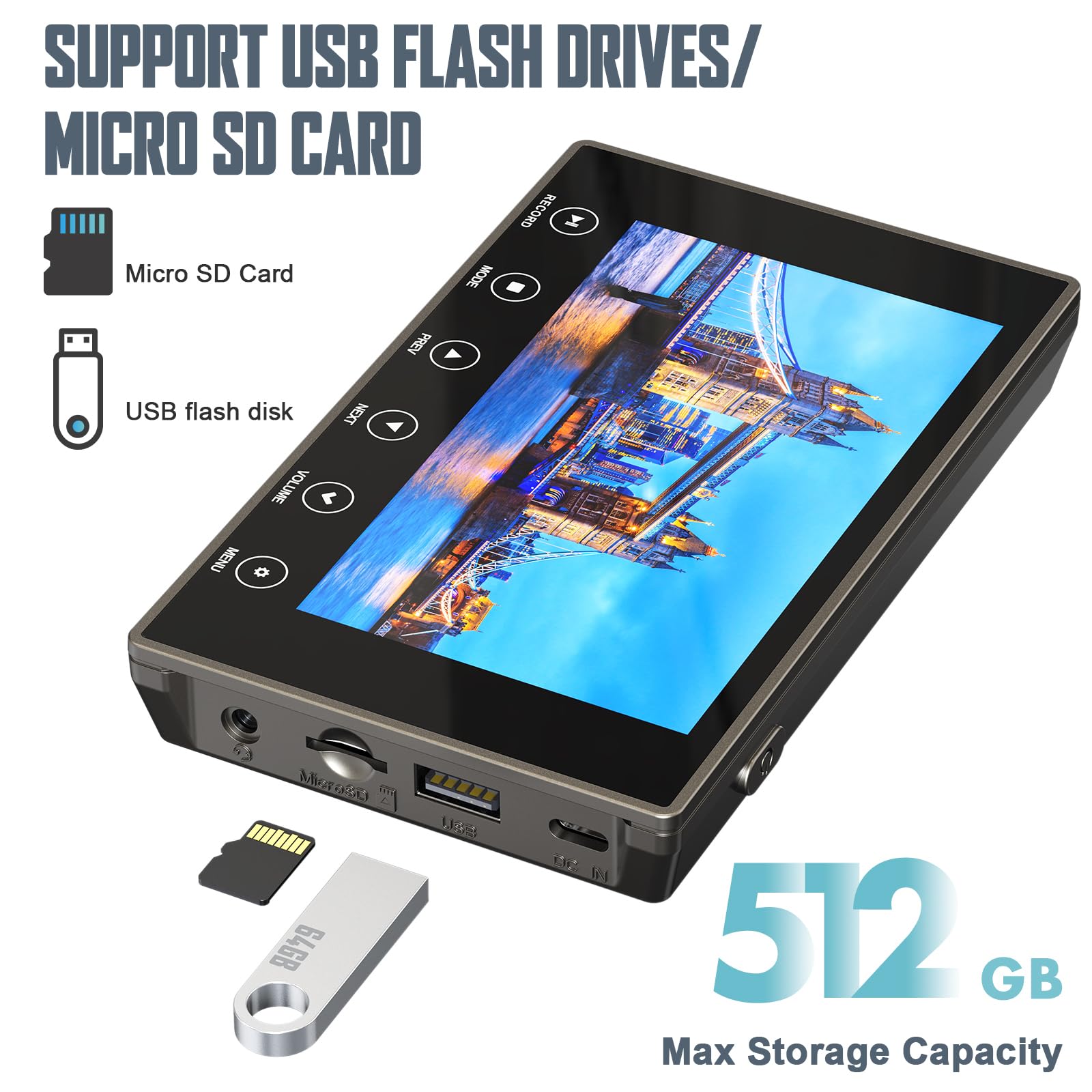 VHS to Digital Converter 3.0, 5" Large Screen Video to Digital Converter, 4K HD Convert VCR HI8 8MM Tapes VHS Player DVD Camcorder Mini DV Cassette Tape Analog to Digital